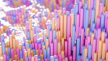 Obraz premium Technology geometry abstraction background. 3d illustration, 3d rendering.
