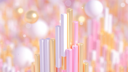 Technology geometry abstraction background. 3d illustration, 3d rendering.