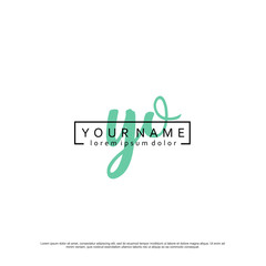 Initial Y O YO elegant logo template vector