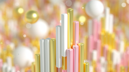 Fototapeta premium Technology geometry abstraction background. 3d illustration, 3d rendering.