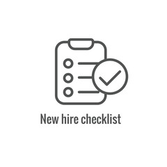 Hiring Process icon with an aspect of being a new hire