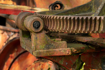 Scrap Yard.Netherlands. Rusty machines Agricultural