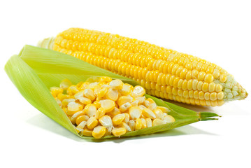 corncob isolated on white background