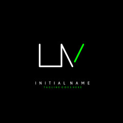 Initial U V UV minimalist modern logo identity vector