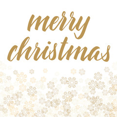 Handwritten Christmas greetings, modern calligraphy lettering