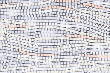 Fragment of a mosaic of small ceramic tiles