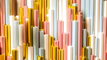 Obraz premium Technology geometry abstraction background. 3d illustration, 3d rendering.