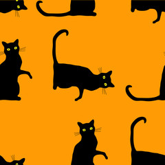 Halloween cats pattern