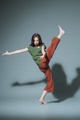 dancing young woman