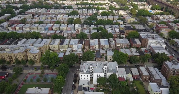 Drone moving slowly over Bronx NY