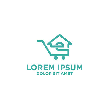eHome Shop Logo Design Vectors Unique