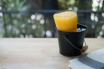 Healthy orange fruit smoothie
