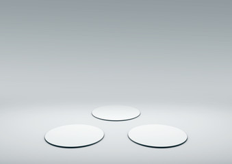 Round podium or pedestal.