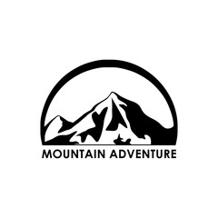 Mountain icon logo design vector