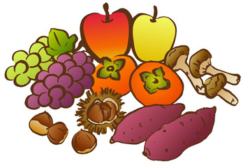 秋の味覚　イラスト