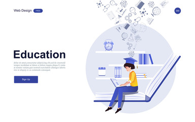 Online education, training and courses, learning.