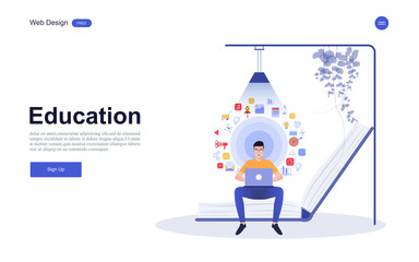 Online education, training and courses, learning.