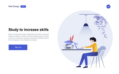 Online education, training and courses, learning.