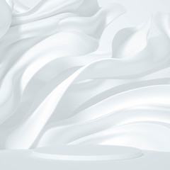 Obraz premium Minimalism abstract background, pedestal. 3d illustration, 3d rendering.