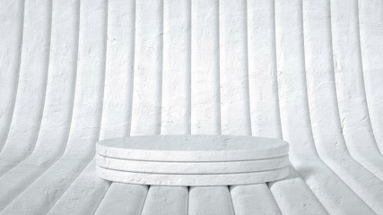 Minimalism abstract background, pedestal. 3d illustration, 3d rendering.
