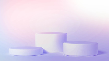 Minimalism abstract background, pedestal. 3d illustration, 3d rendering.