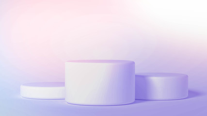 Minimalism abstract background, pedestal. 3d illustration, 3d rendering.