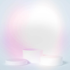 Minimalism abstract background, pedestal. 3d illustration, 3d rendering.