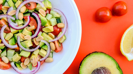 Fresh Summer Avocado and Peanut Salad