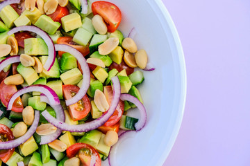 Fresh Summer Avocado and Peanut Salad