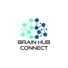 brain connection logo design. digital brain logo template