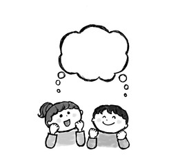 人物,子供,こども,子ども,少年,少女,男の子,女の子,男女,デフォルメ,可愛い,かわいい,POP,