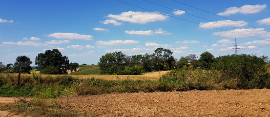 Fototapeta na wymiar Beautiful Polish rural panorama