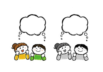 人物,子供,こども,子ども,少年,少女,男の子,女の子,男女,デフォルメ,可愛い,かわいい,POP,