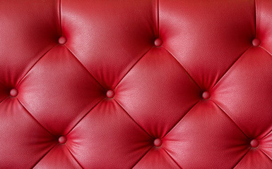 Close up part of red sofa