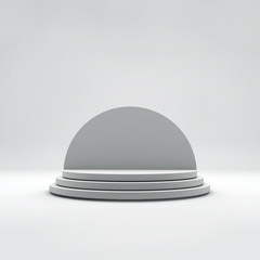 Round podium or pedestal.
