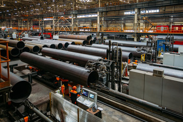 Steel pipe manufacturing by internal seam welding