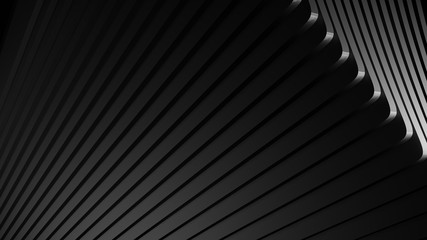 Obraz premium 3D Rendering of abstract dark brushed metallic plate background. Smooth surface