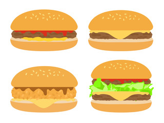 ハンバーガーのイラスト