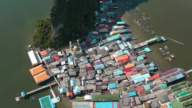 Panyee fisherman floating village in Phang Nga, Thailand