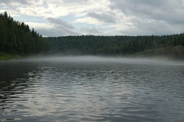 lake in forest