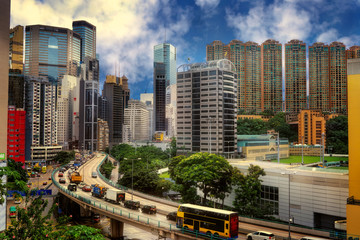 Hong Kong, Happy Valley: city aerial view.       