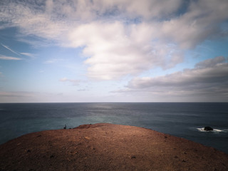 View from cliff in El Golfo, Lanzarote, Canary Islands.