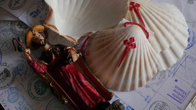 way of saint james, camino de santiago symbols rotating