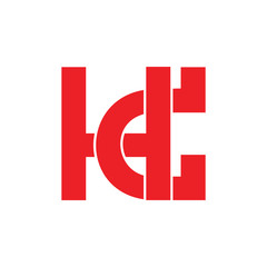 letter hd simple linked geometric logo vector