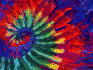 tie dye digital paint-like illustration abstract background of watercolor texture style 