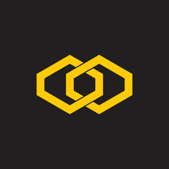 linked chain strong symbol logo vector