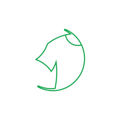 t shirt slice loop design logo vector