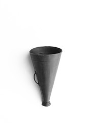 vintage black megaphone isolated on white background
