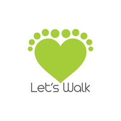 love feet walk symbol vector