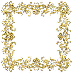 vintage background with golden frame